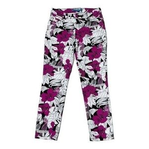 Tori Richard Tropical Floral skinny pants